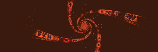 Tunnel Néon Vortex Spirale Rouge VJ Loop 3:1 Triple Large 60fps Économiseur d'écran