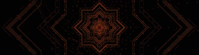 Tunnel Néon Cuivre Étoile Mandala 32:9 Super Ultrawide 60fps Économiseur d'écran Vj Loop