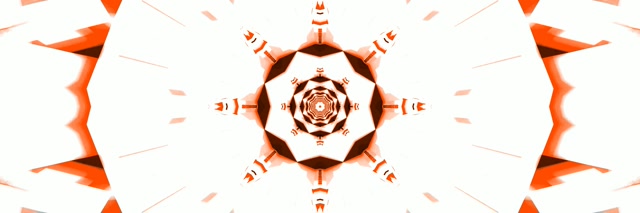 Tunnel Néon Kaléidoscope Rouge VJLoops 3:1 Triple Large 60fps Économiseur d'écran