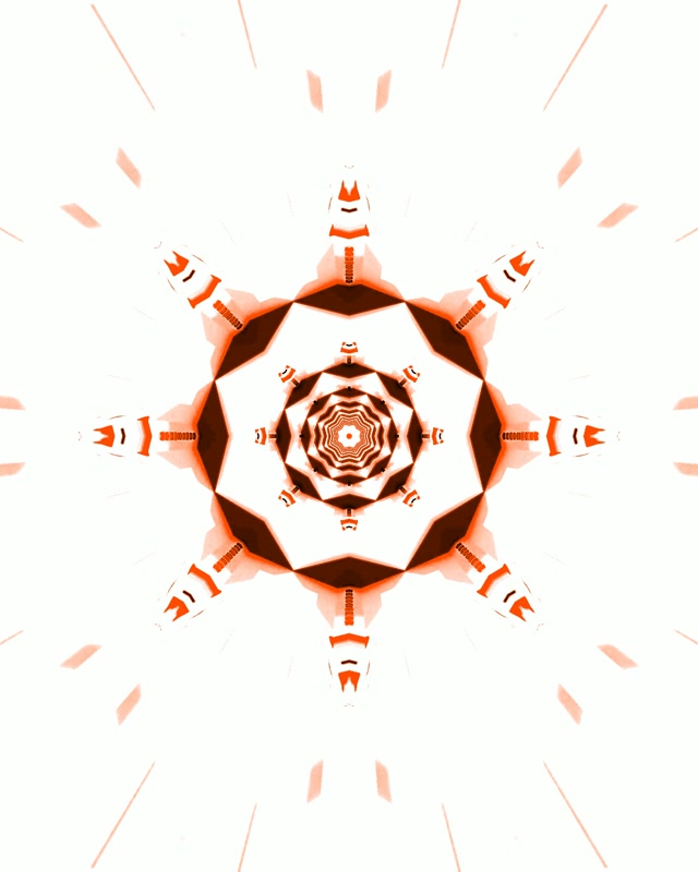 Tunnel Néon Kaléidoscope Rouge VJLoops 4:5 Instagram 60fps Économiseur d'écran