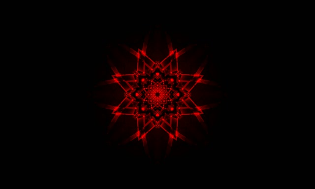 Tunnel Néon Étoile Fractale Rouge VJ Loop 60fps 5:3 Wide Économiseur d'écran