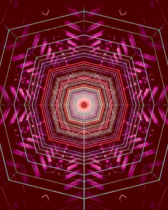 Tunnel Néon Kaléidoscope Vortex VJLoops 4:5 Instagram 60fps Écran de Veille
