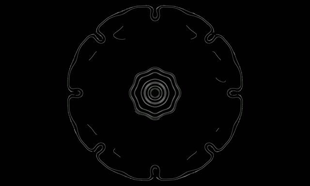 Tunnel Néon Blanc Rose Économiseur d'Écran 5:3 Large 60fps VJ Loop PC