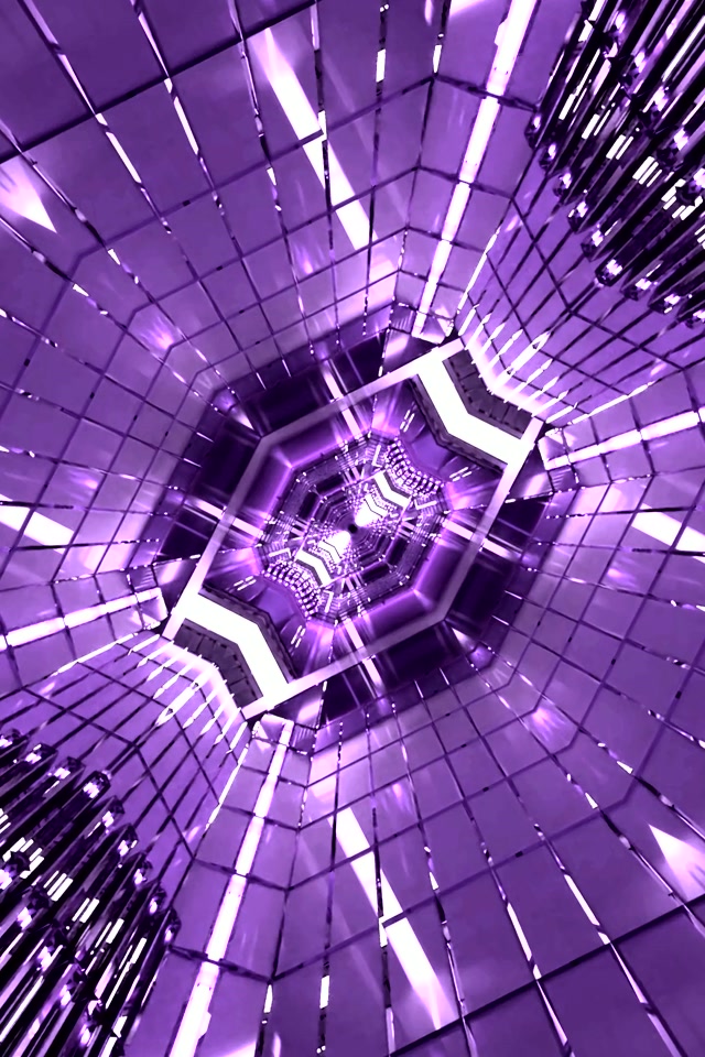 Économiseur d'écran Tunnel Néon Violet 2:3 Photo Portrait 60fps VJ Loop PC
