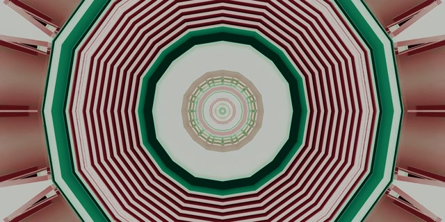 Tunnel Néon Octogone Rayé Vortex 2:1 Univisium 60fps Économiseur d'Écran VJ Loop