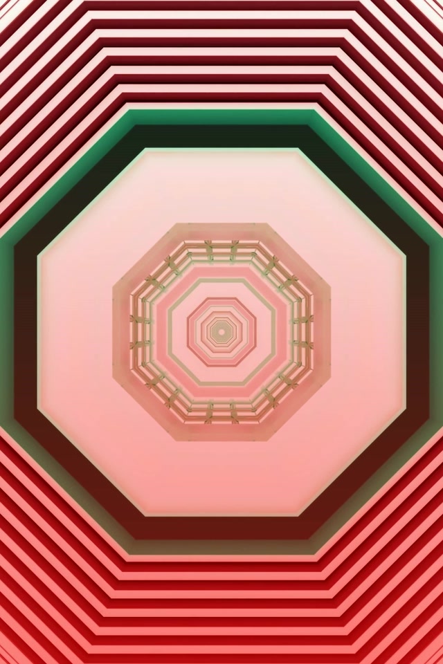 Tunnel Néon Rose Rouge Économiseur d'écran 60fps 2:3 Photo Portrait VJLoops