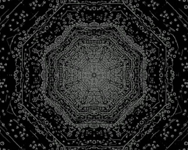 Tunnel Néon Octogone Sombre Économiseur d'Écran 5:4 Industriel 60fps VJ Loop