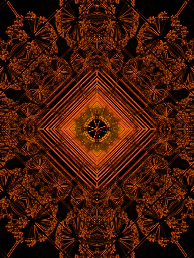 Tunnel Néon Vortex Diamant Fractal VJLoops 3:4 iPad Portrait 60fps Écran de Veille