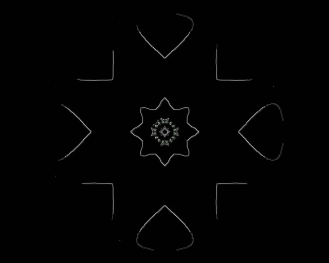 Tunnel Néon Flocon Mandala VJ Loop 5:4 Industriel 60fps Écran de Veille