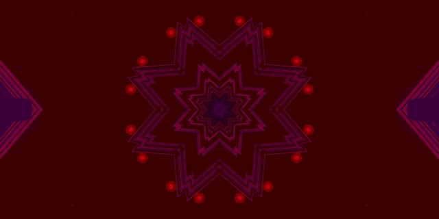 Tunnel Néon Mandala Étoile Vj Loop 2:1 Univisium 60fps Économiseur d'écran