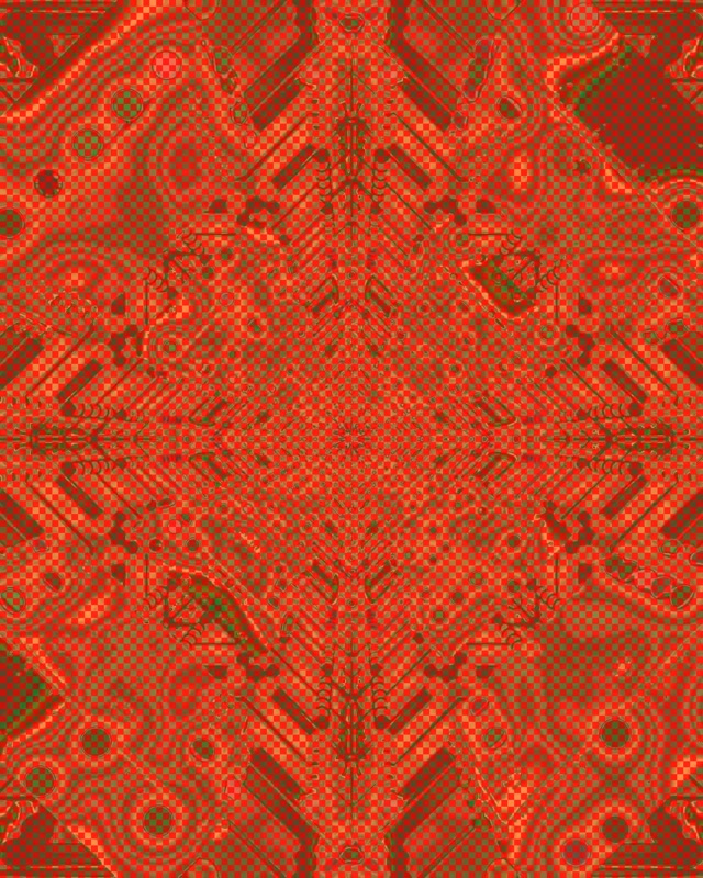 Tunnel Néon Rouge Kaléidoscope VJ Loop 4:5 Instagram 60fps Économiseur d'Écran