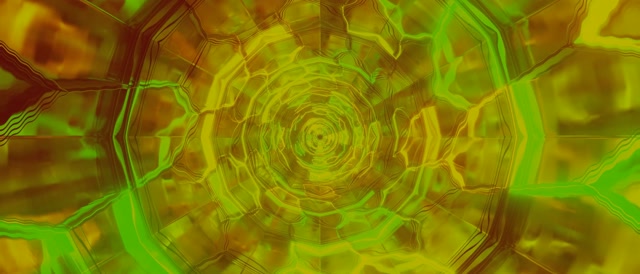 Neon Tunnel Vj Loop Green Gold Spiral Vortex 21:9 Ultrawide 60fps Screensaver