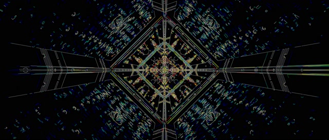 Neon Tunnel Screensaver 21:9 Ultrawide 60fps Geometric Blue VJ Loop