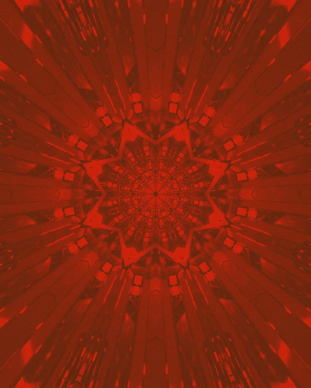 Tunnel Néon Étoile Fractale Rouge VJ Loop 4:5 Instagram 60fps Économiseur d'Écran