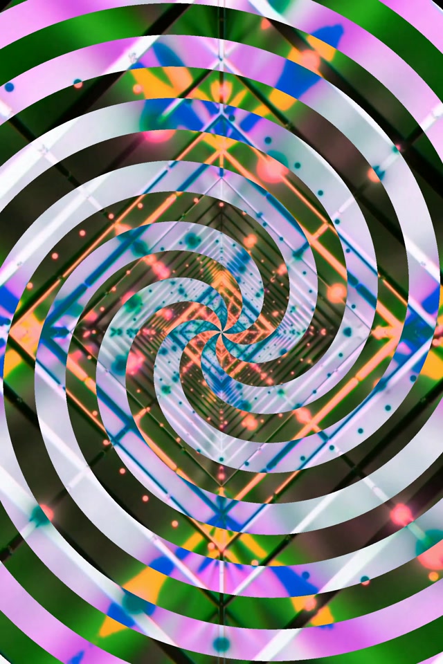 Tunnel Néon Spirale Vortex 2:3 Photo Portrait 60fps Économiseur d'Écran VJ Loop