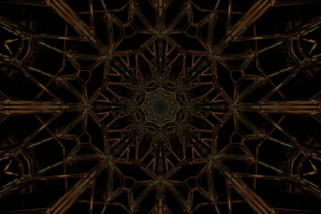 Tunnel Néon Cuivre Fractal Économiseur d'Écran 3:2 Surface 60fps VJ Loop