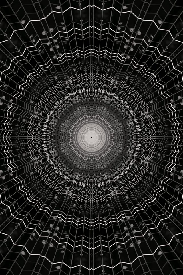 Tunnel Néon Vortex Toile Araignée VJ Loop 2:3 Photo Portrait 60fps Économiseur d'Écran