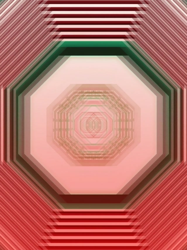 Octagonal Neon Tunnel VJ Loop 3:4 iPad Portrait 60fps Screensaver