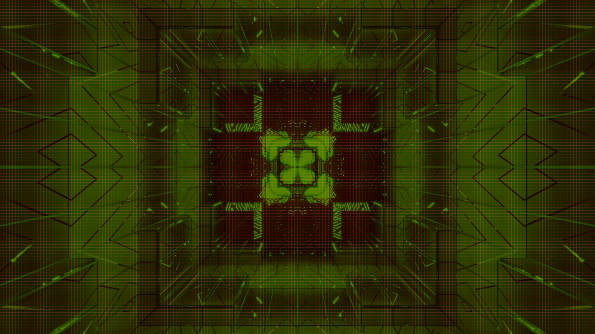 Tunnel Néon Vert Économiseur d'Écran 4K UHD 60fps Vj Loop PC