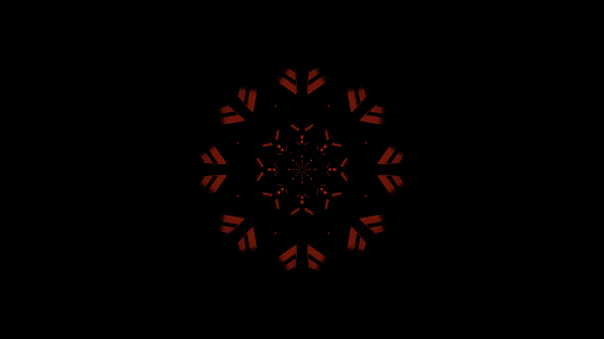 Flocon de Neige Rouge Tunnel Néon 4K UHD 60fps économiseur d'écran pc Vj loop