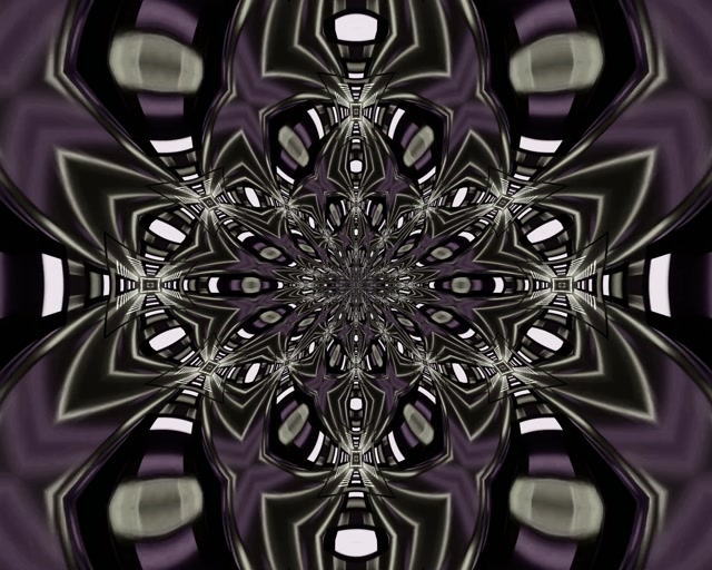 VjLoops Tunnel Néon Kaléidoscope Mandala Sombre 5:4 industriel 60fps économiseur d'écran