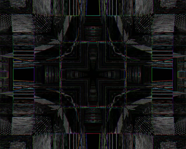 5:4 Industrial Neon Tunnel VJ Loop 60fps Screensaver Glitch Kaleidoscope