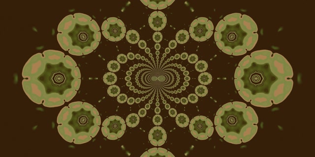 Tollán Neon Mandala Caleidoscóp 2:1 Univisium 60fps Spárálaí Scáileáin Lúb VJ