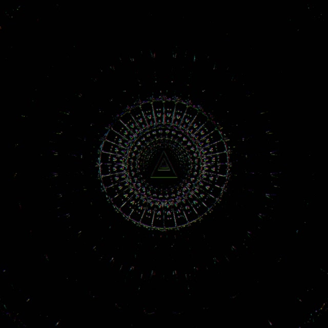 Neon Tunnel Concentric Triangle Vortex 1:1 Square 60fps Screensaver VJ Loop