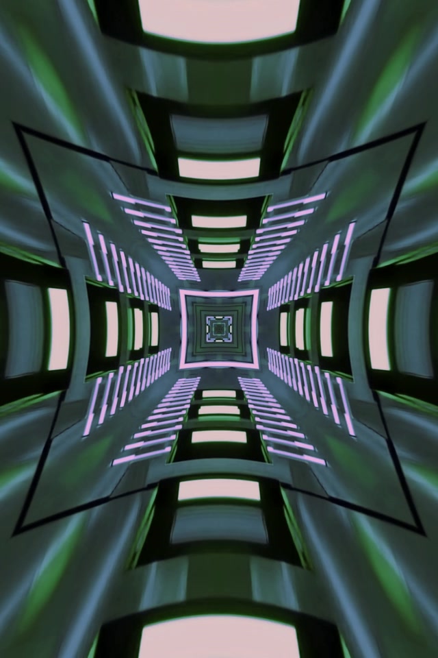 Tollán Neon Vortex Cearnóg Scátháin VJLoops 2:3 Portráid Grianghraf 60fps Spárálaí Scáileáin