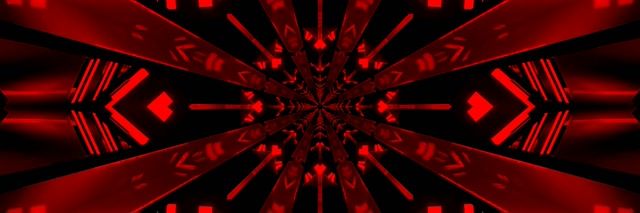 Tollán Neon Dearg Pléasc Réalta Calaeidsceóipe VJLoops 3:1 Trí Leathan 60fps Spárálaí Scáileáin