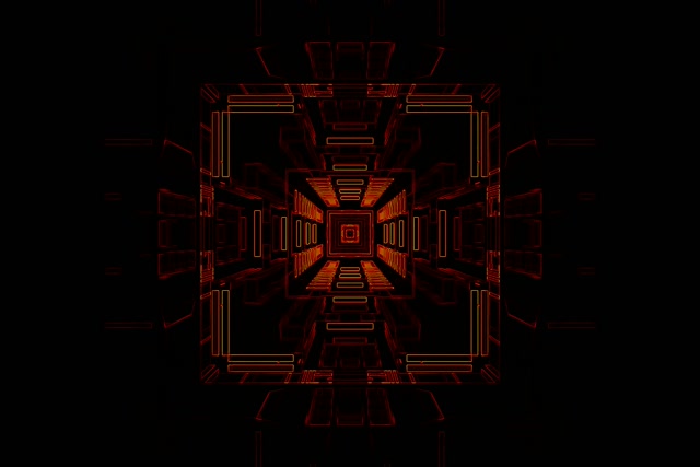 Red Neon Tunnel VJ Loop 3:2 Surface 60fps Screensaver Kaleidoscope