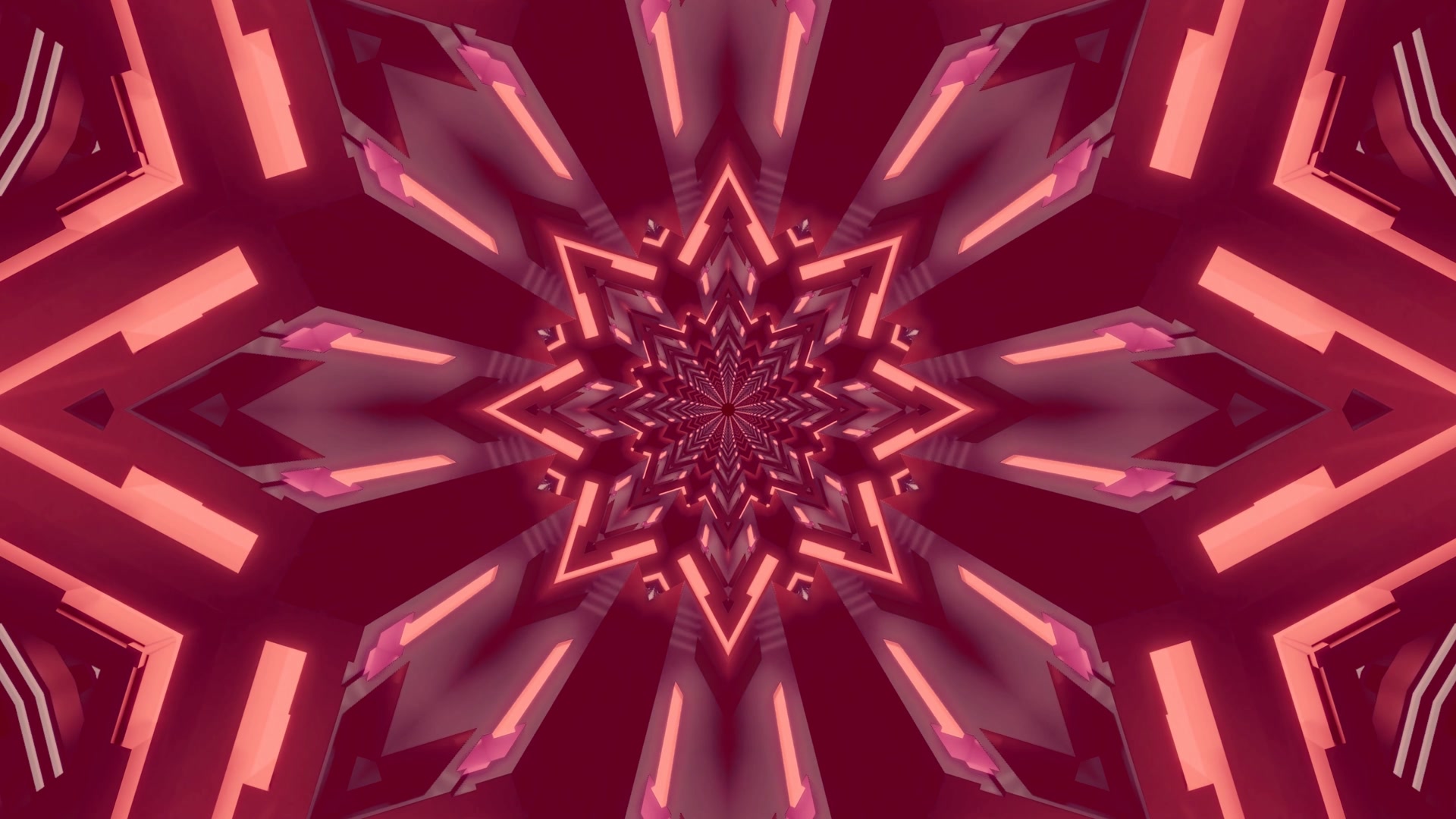 Túnel Neon Estrela Carmesí 4K UHD 60fps protector de pantalla vídeo en loop