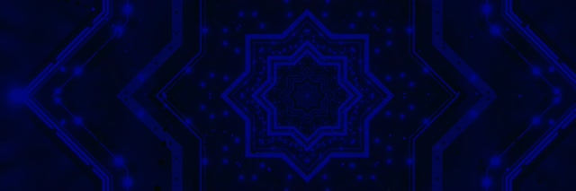 Túnel Neón Mandala Estrela Azul Vj Loop 3:1 Triple Wide 60fps Protector de Pantalla