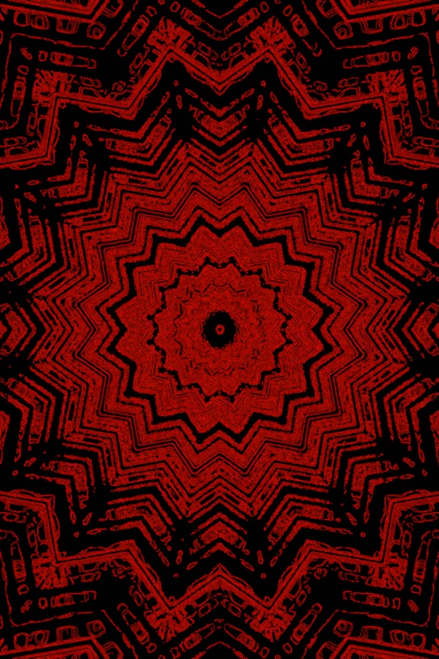 Estrela Calidoscopio Vermella Túnel Neón VJ Loop 2:3 Photo Portrait 60fps Protector de Pantalla