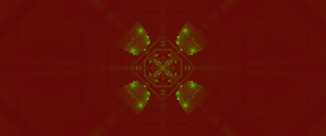 Neon Tunnel Green Octagon Vortex Screensaver 2.39:1 Cinemascope 60fps Vj Loop
