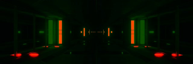 Túnel Neón Verde Vermello 3:1 Triple Ancho 60fps Protector de Pantalla VJLoops