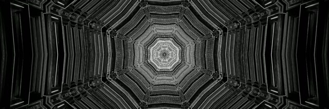 Túnel Neón Vórtice Octágono 3:1 Triple Wide 60fps Protector de Pantalla Vj Loop