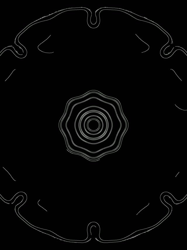 Túnel de Neón Negro Espiral Protector de Pantalla 3:4 iPad Portrait 60fps VJ Loop