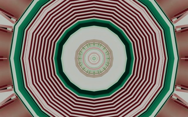 Túnel Néon Octógono Vórtex Vermello Verde 16:10 Macbook 60fps Screensaver Vj Loop