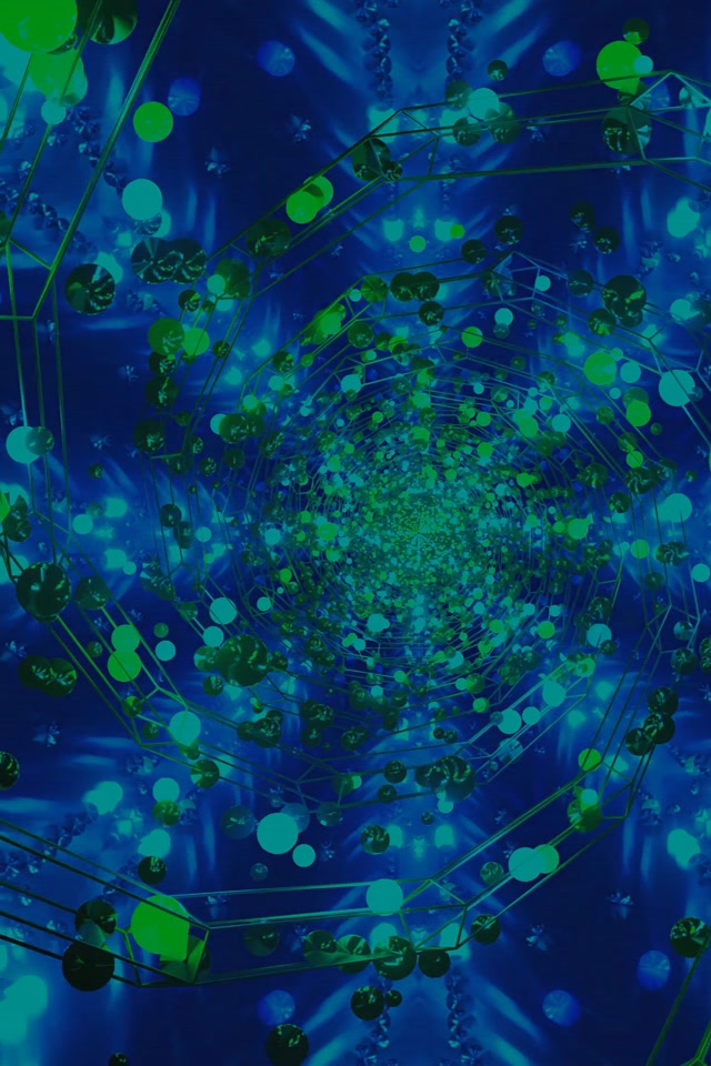 Túnel Neón Vórtice Esfera Fractal VJLoops 2:3 Vertical 60fps Salvapantallas