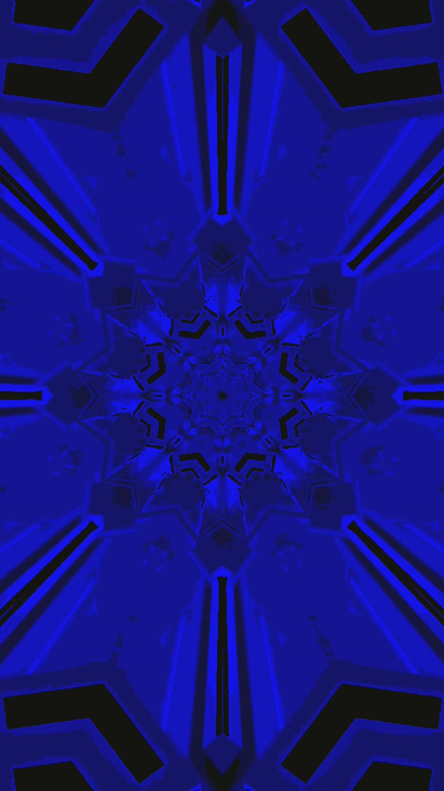 Túnel Neón Azul Caleidoscopio Estrela VJ Loop 9:16 Reels 60fps Protector de Pantalla