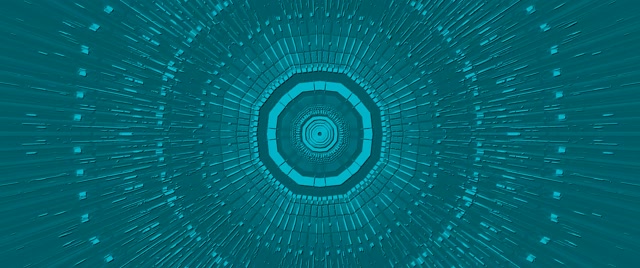 Vórtice Octógono Túnel Neón Turquesa VJLoops 60fps 2.39:1 Cinemascope Protector de Pantalla