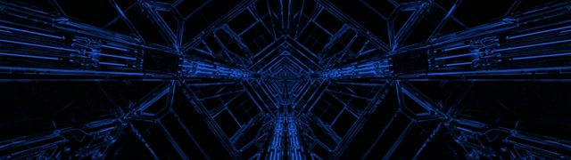 Túnel Neón Azul Protector de Pantalla 32:9 Super Ultraancho 60fps VJLoops PC