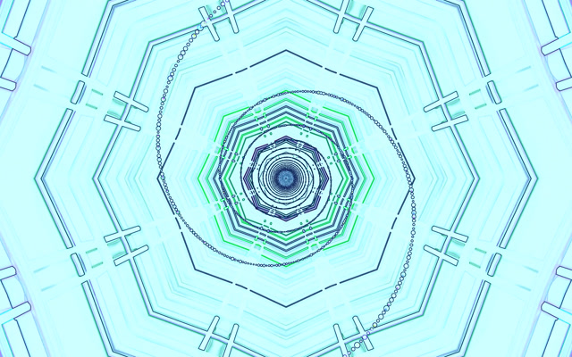 Túnel Neón Ciano Protector de Pantalla 60fps 16:10 MacBook VJ Loop PC Laptop