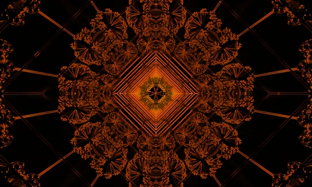 Túnel Neón Caleidoscopio Fractal 5:3 Ancho 60fps Salvapantallas VJLoops