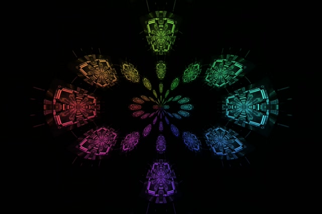 Túnel Néon Arco da Vella Fractal Flor VJ Loop 3:2 Surface 60fps Screensaver
