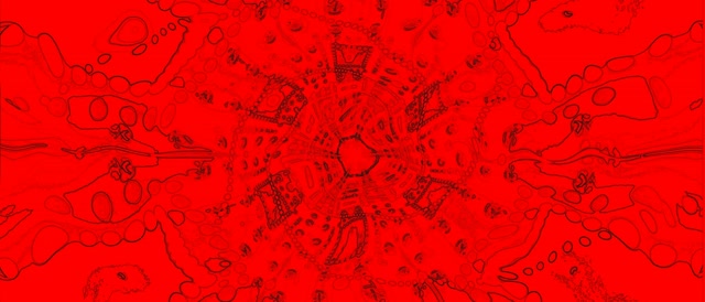 Calidoscopio Vermello Túnel de Neón VJLoops 21:9 Ultrawide 60fps Salvapantallas