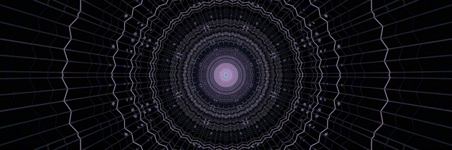 Túnel Neón Rosa Tela de Araña Vórtice VJ Loop 3:1 Triple Wide 60fps Protector de Pantalla