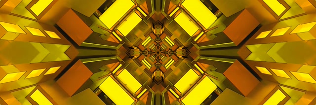 Salvapantallas Túnel Neón Dourado 3:1 Triple Ancho 60fps VJ Loop PC Laptop