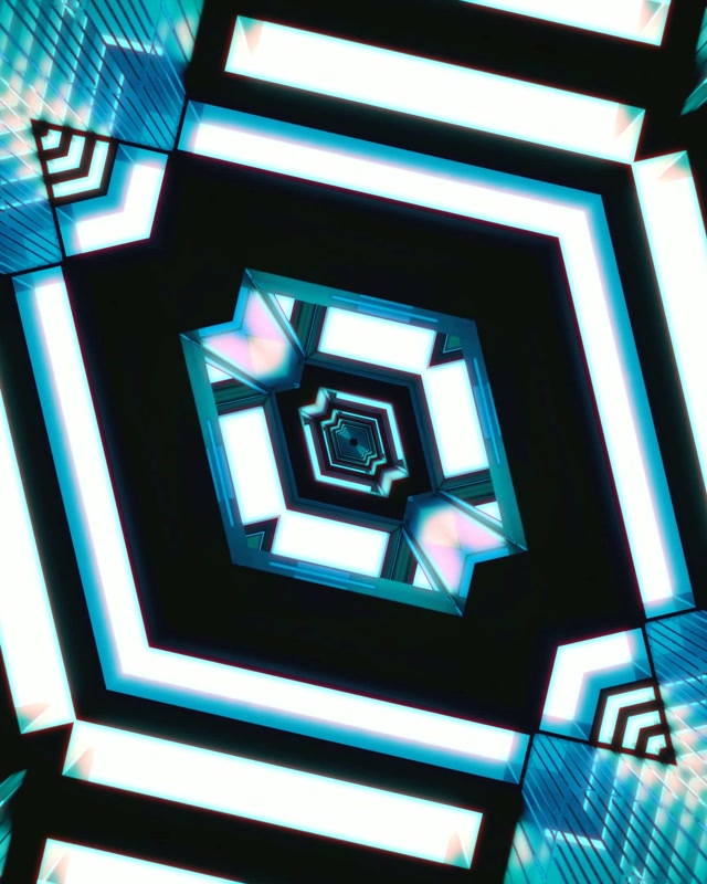 Túnel Neon Diamante Rotativo Vórtex VJ Loop 4:5 Instagram 60fps Protector de Pantalla